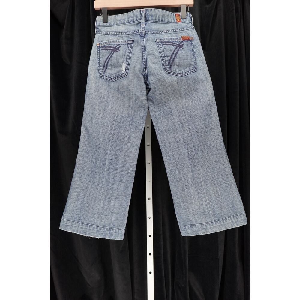 7 For All Mankind Women's 100% Cotton Crop Dojo Wide Leg 5-Pocket Jeans Size 25 - Picture 7 of 16